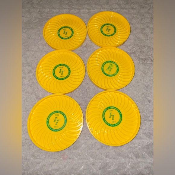 Set of 6 - 1977 coasters for 25th aniv of international transportation. - Picture 1 of 3